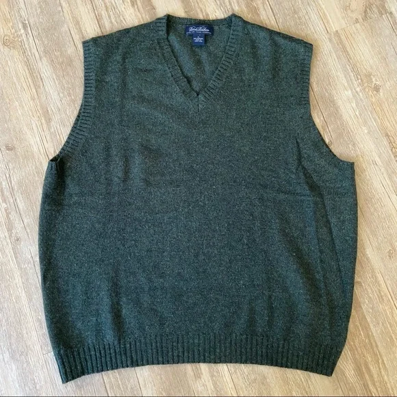 Men's Sweater Vest Brooks Brothers Sweater Vest Lambswool XL - Picture 6 of 9